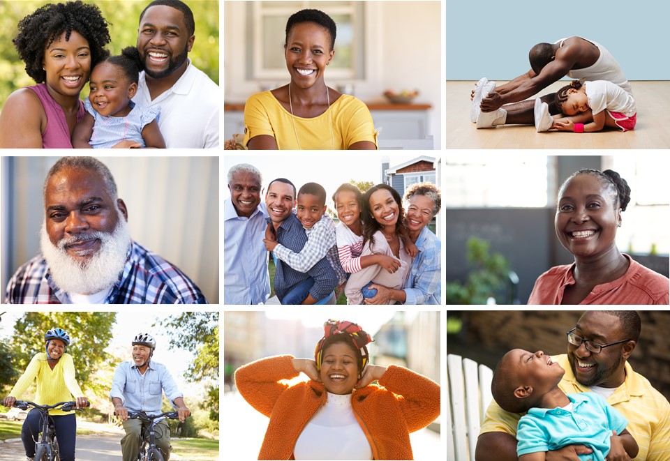 Collage of black Veterans and their families