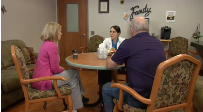 Health care provider discussion end-of-life care with a patient's loved ones