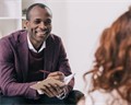 A mental health provider talking with a patient