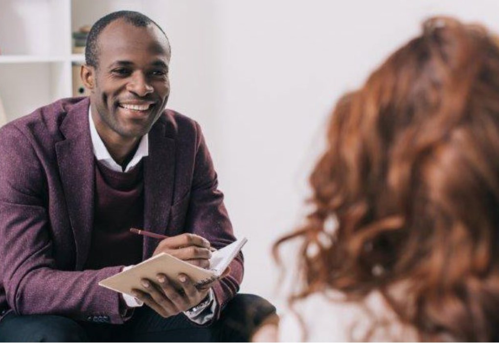 Provider talking with a patient