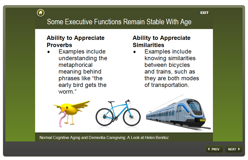 PACERS normal cognitive aging and dementia caregiving course