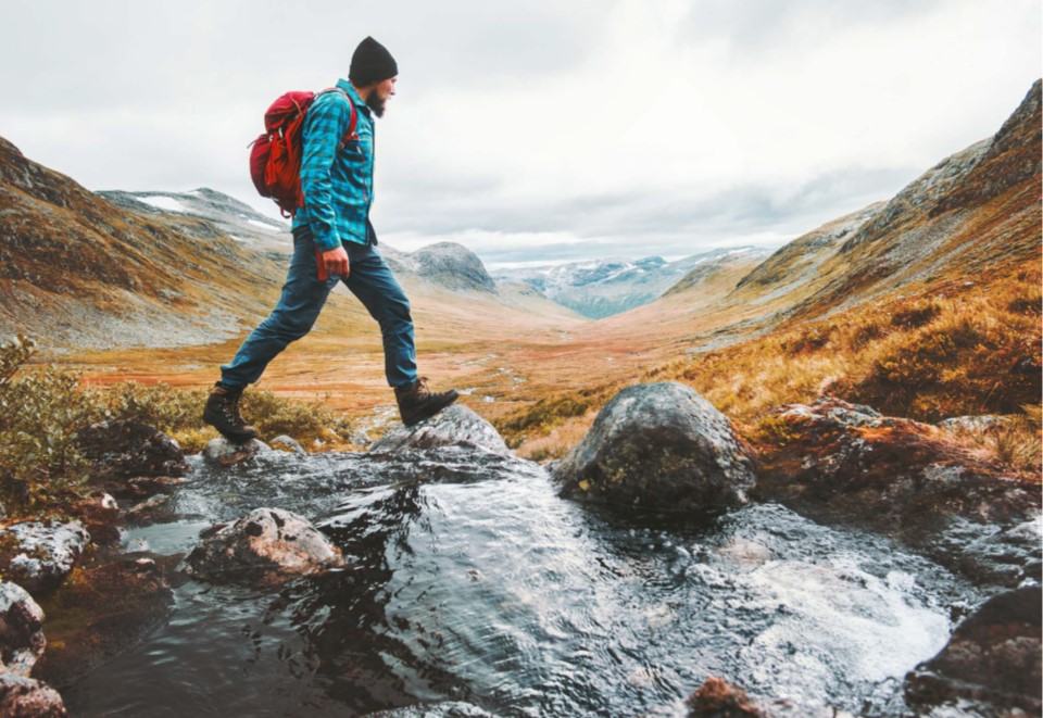 Person walking in nature