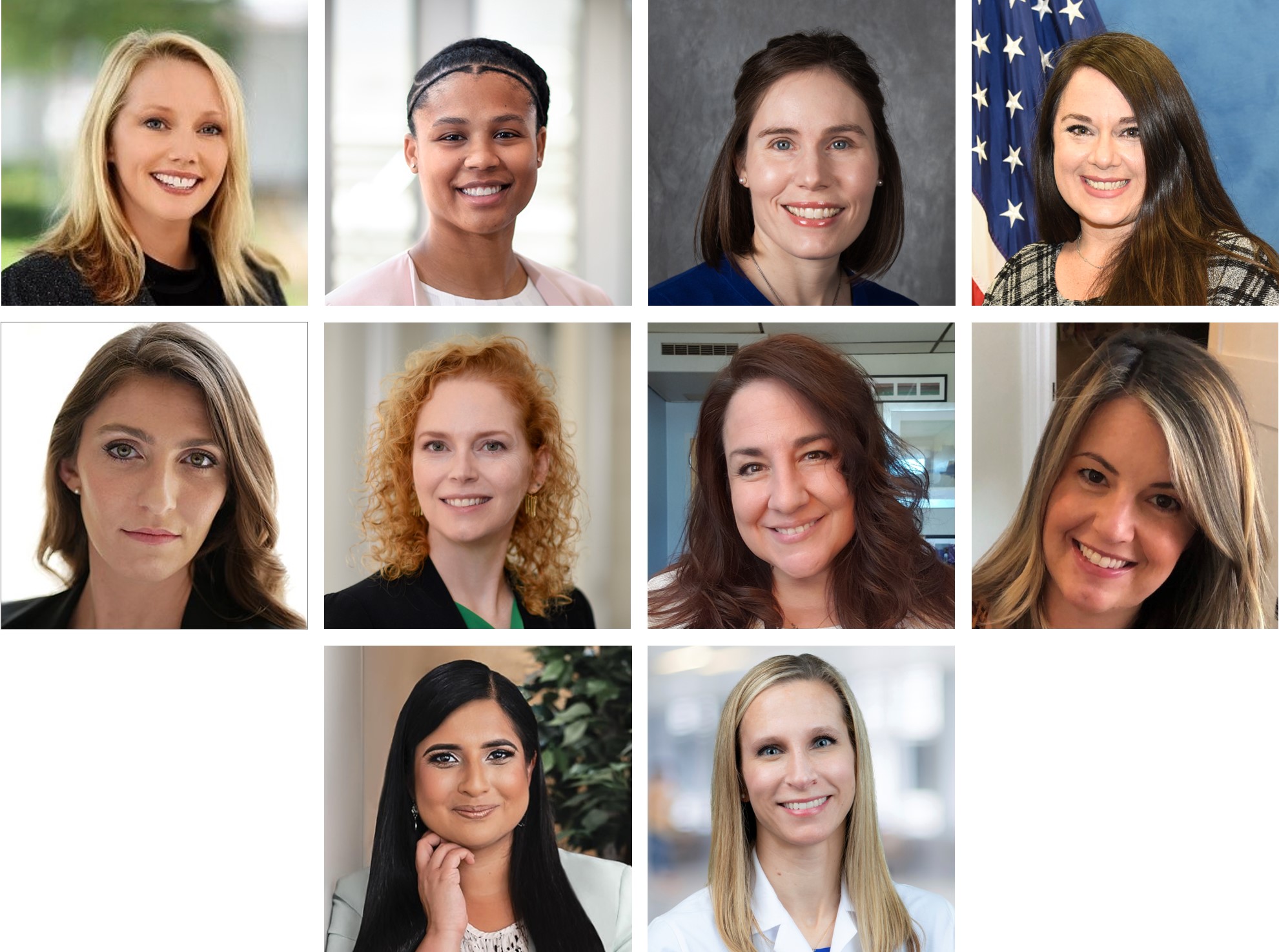 Jan Lindsay, Derrecka Boykin, Alexandra Caloudas, Ashley Helm, Julianna Hogan, Kathryn Kanzler, Charlotte McCloskey, Mary Shapiro, Rajinder (Sonia) Singh, Julie Smith Kilpela.