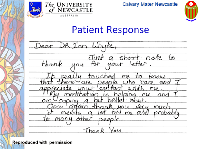Scanned image of a hand-written letter on letterhead. Full image transcript provided below.