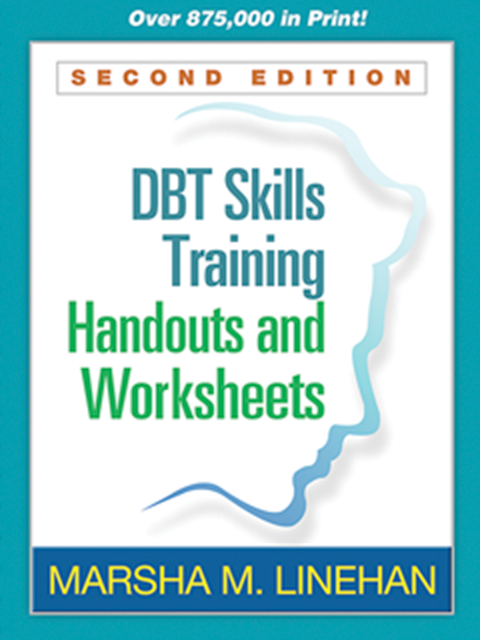 Book cover graphic for DBT Skills Training Handouts and Worksheets