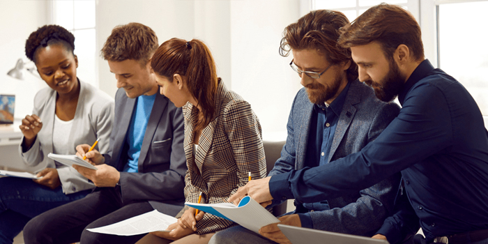 People at a start your own business workshop
