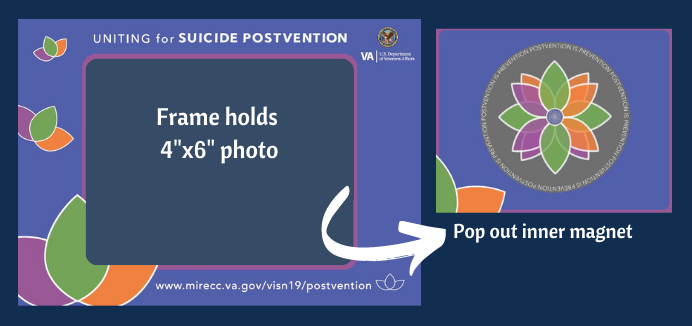 Uniting for Suicide Postvention (USPV) Picture Frame Magnet