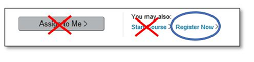 Register Now instead of Assign in TMS