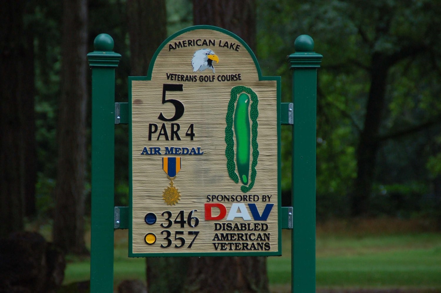 American Lake Veterans Golf - Disabled American Veterans sign