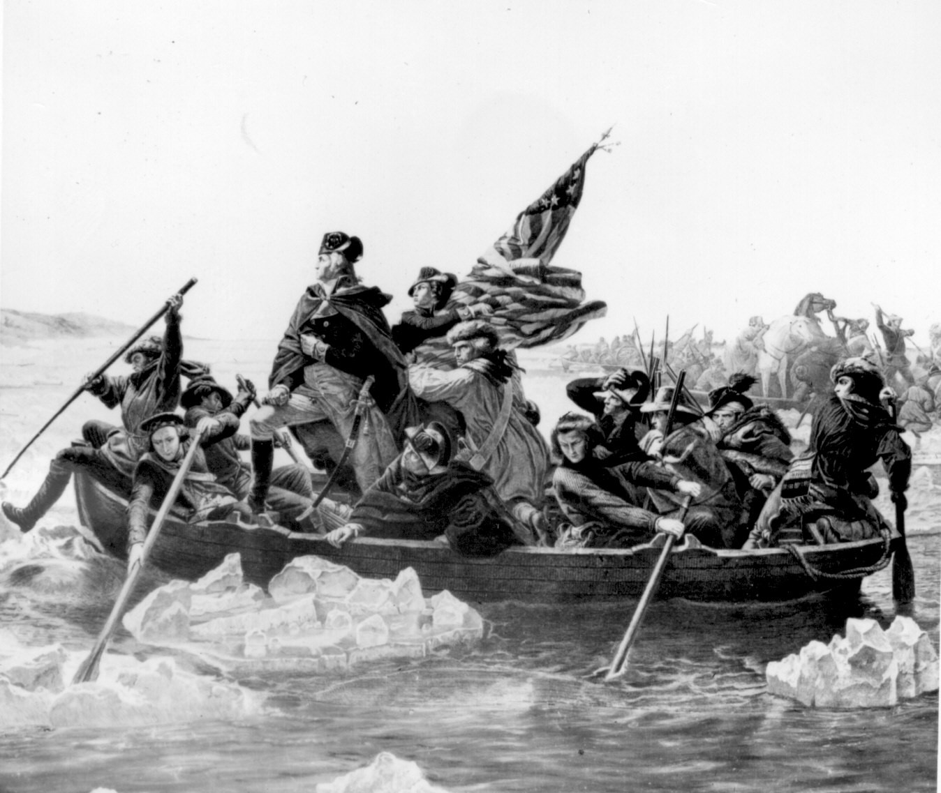 On this night in 1776, General George Washington, along with 2,400 troops and artillery, began his historic crossing of the Delaware River in preparation for a surprise attack on British and Hessian soldiers during the American Revolutionary War.