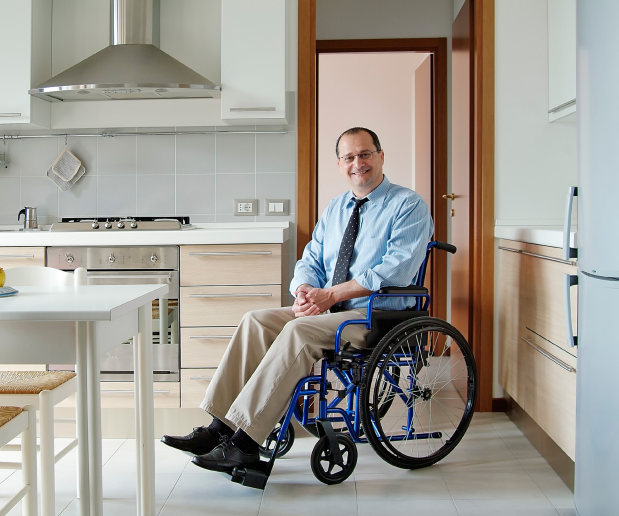 Man sitting in wheelchair