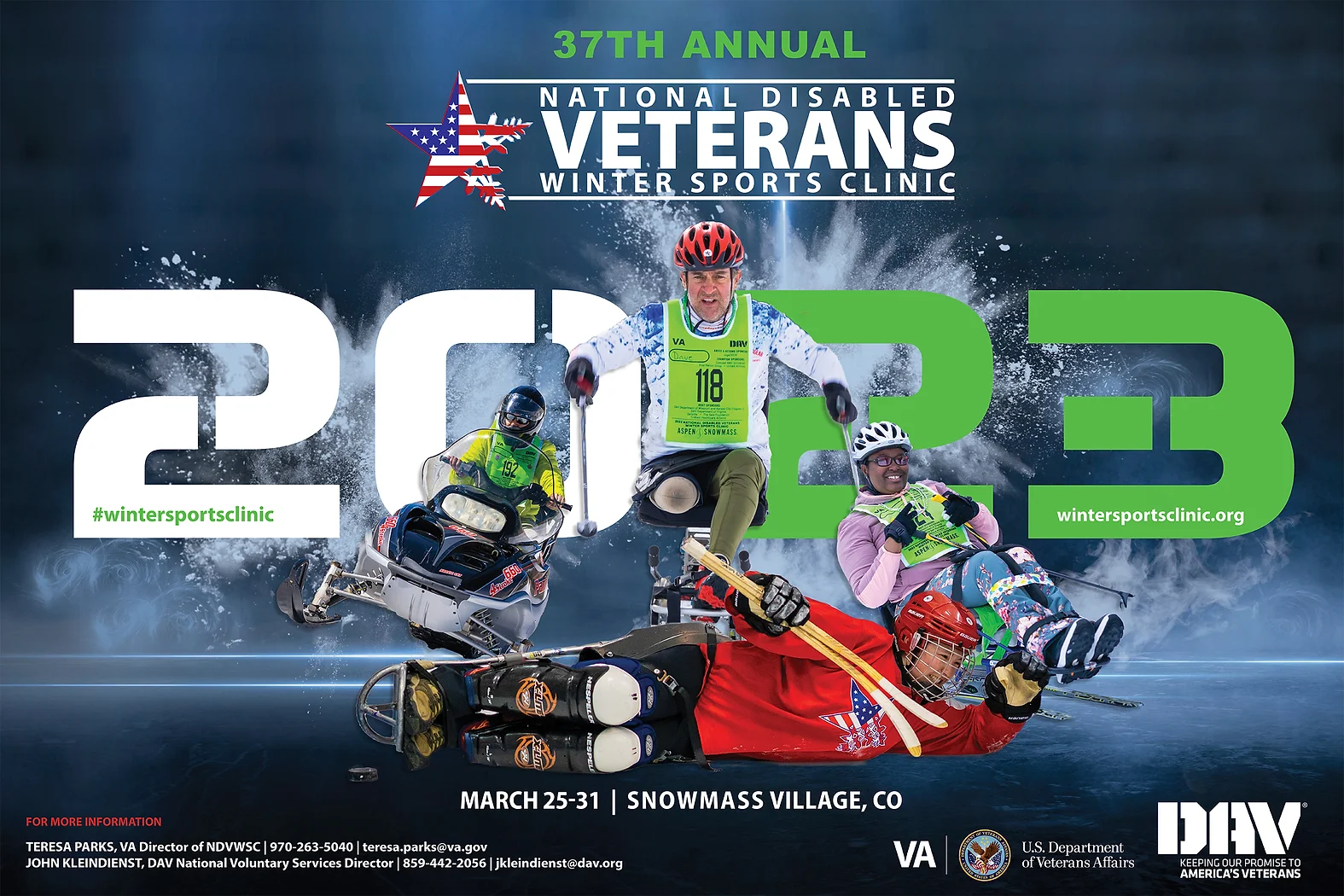VA Veterans Winter Sports Games 2023 Poster