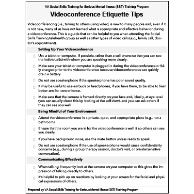 Videoconference Etiquette Guide