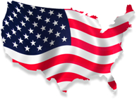 US map with US flag US map with US flag