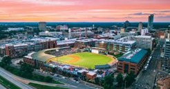 Durham Bulls Stadium and surround city